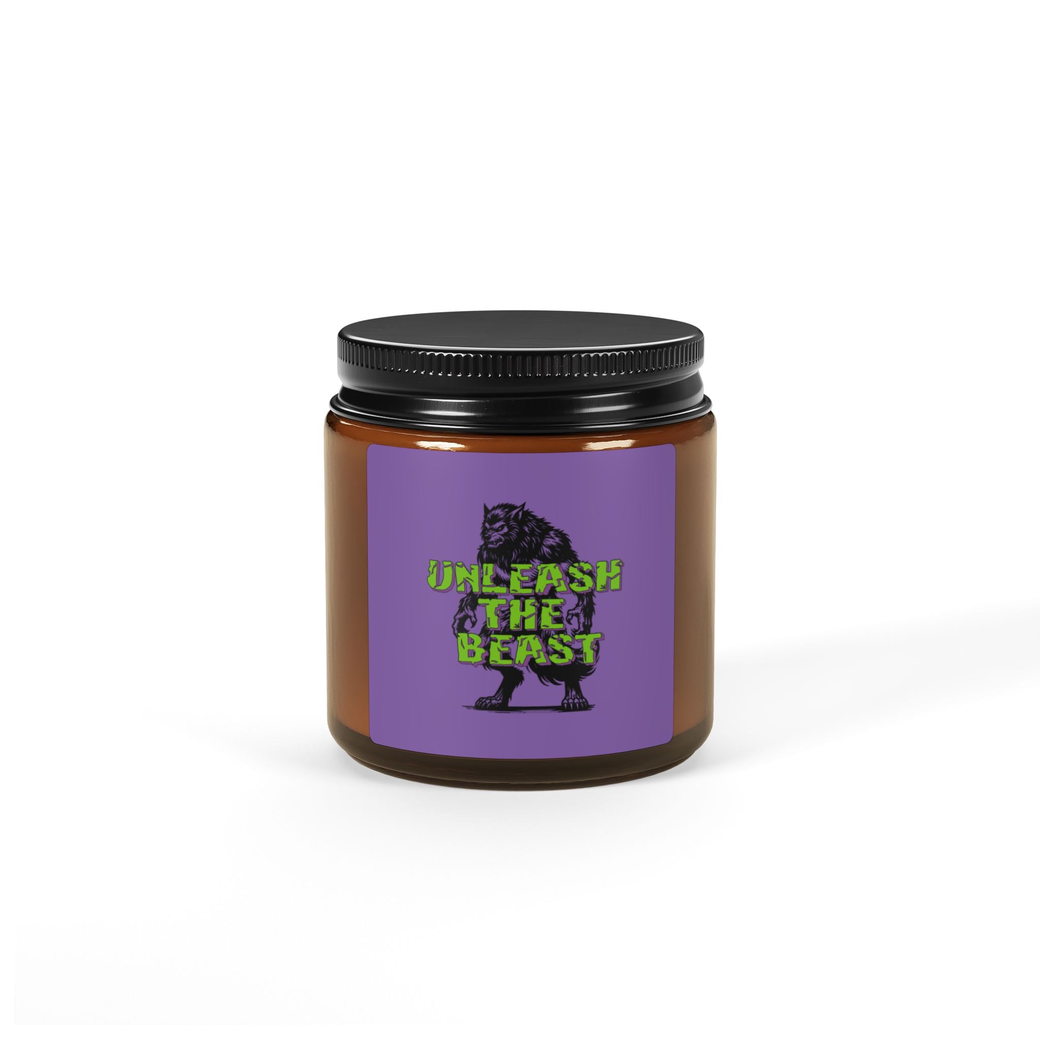 Amber Jar Soy Candle - Unleash the Beast, Relaxation Gift, Home Decor, Self-Care, Halloween Decor