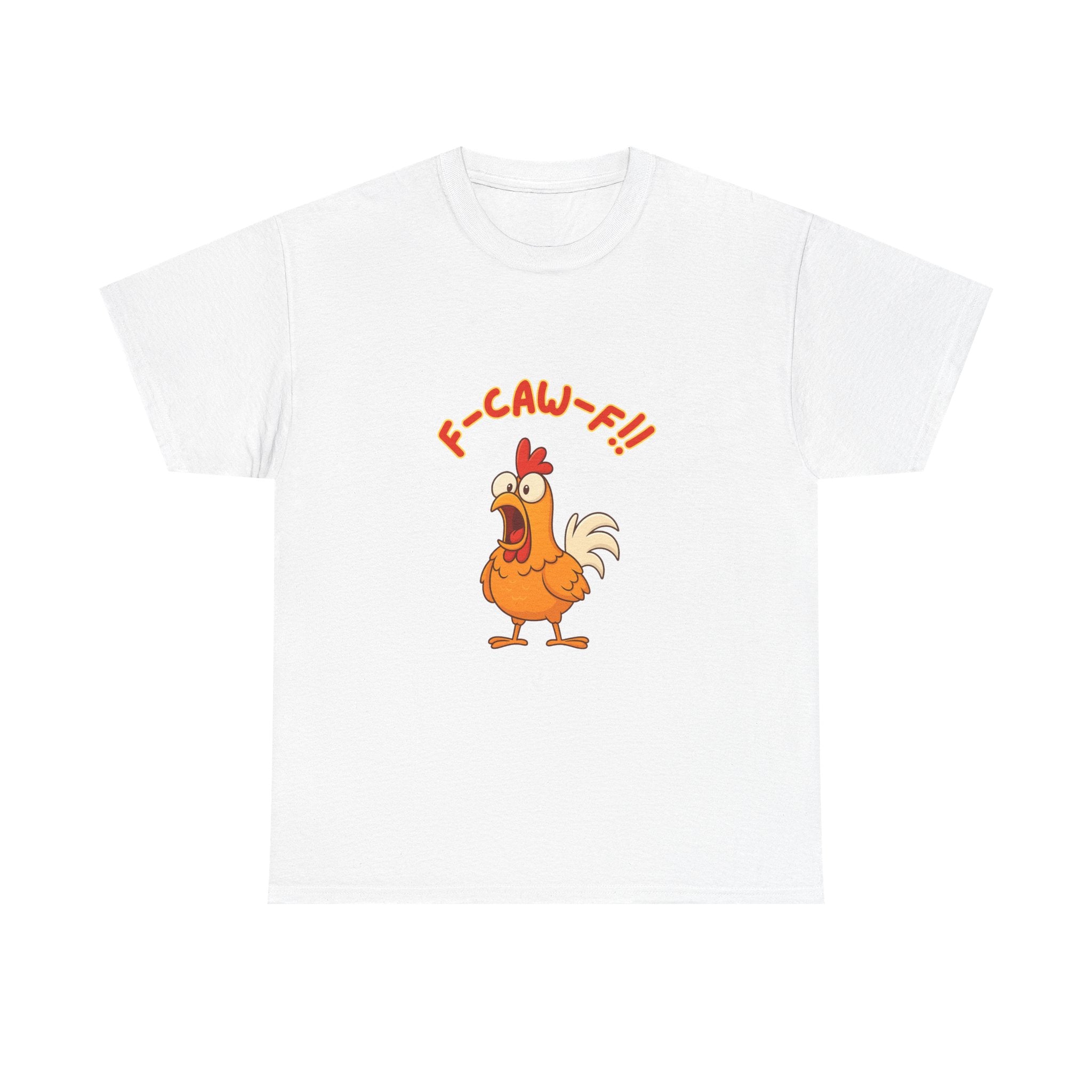 F-Caw-F Chicken Unisex Heavy Cotton Tee, Funny Chicken Shirt, Gift for Animal Lovers, Casual Wear, Perfect for Parties
