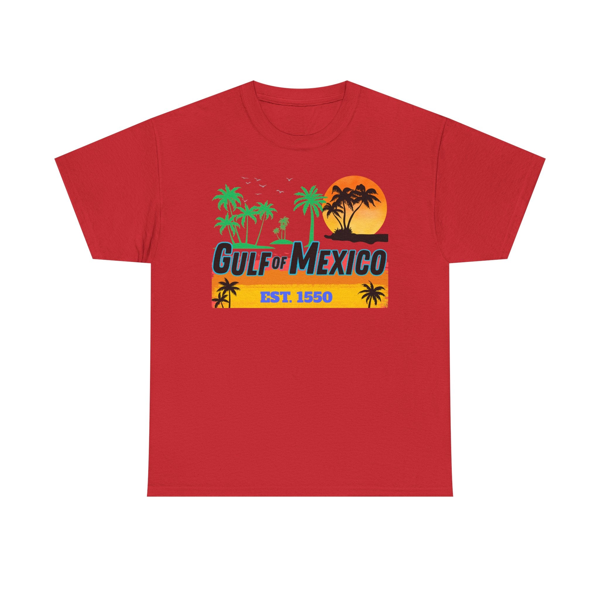 Gulf of Mexico Graphic Tee, Beach T-Shirt, Summer Apparel, Vacation Shirt, Casual Wear