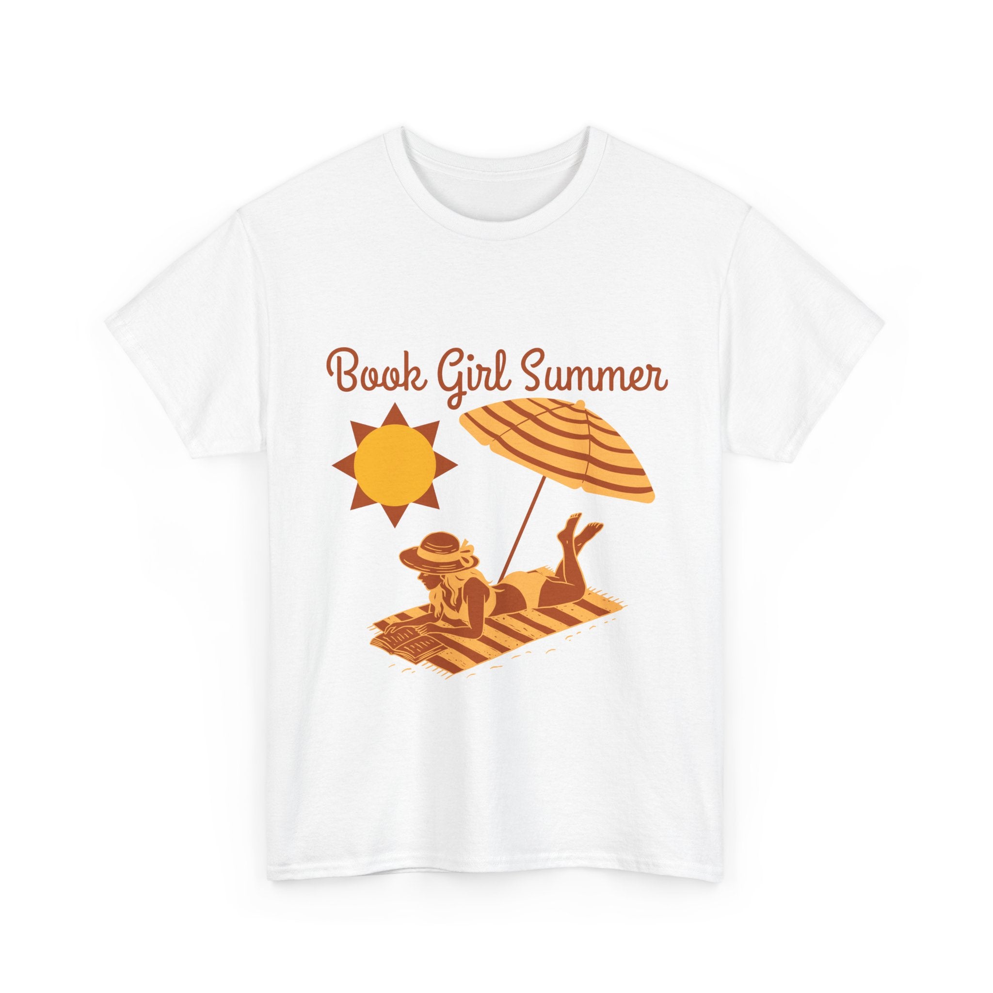 Book Girl Summer Tee, Cute Summer T-Shirt, Beach Wear, Summer Gift, Reading Enthusiast Top, Fun Vacation Shirt, Unisex Casual Wear