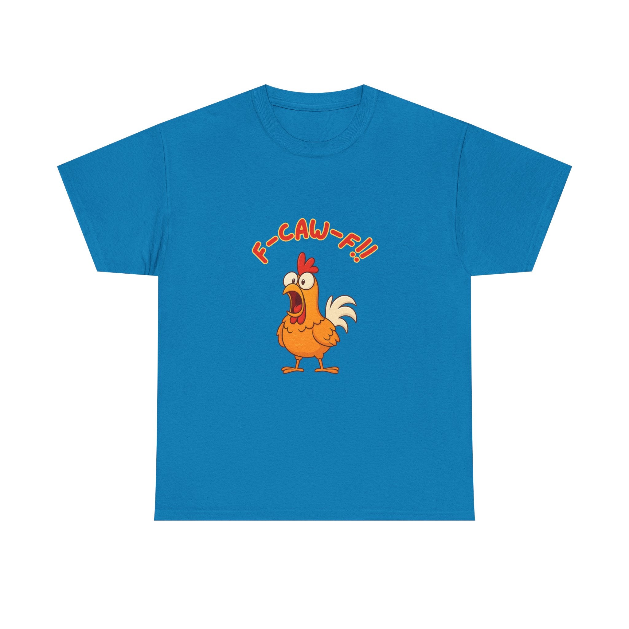 F-Caw-F Chicken Unisex Heavy Cotton Tee, Funny Chicken Shirt, Gift for Animal Lovers, Casual Wear, Perfect for Parties