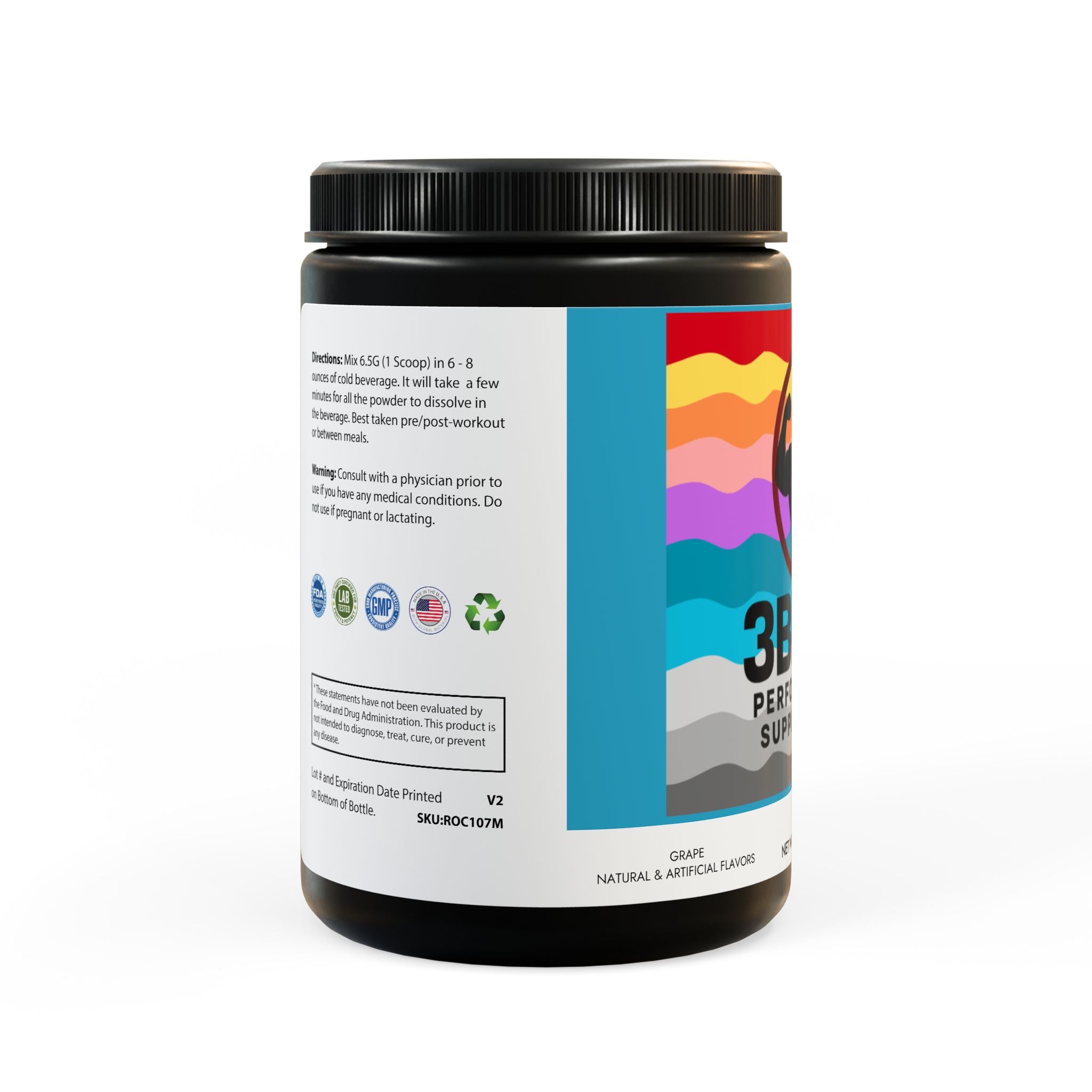 BCAA Supplement, Grape (325g, 11.46oz, 50 servings)