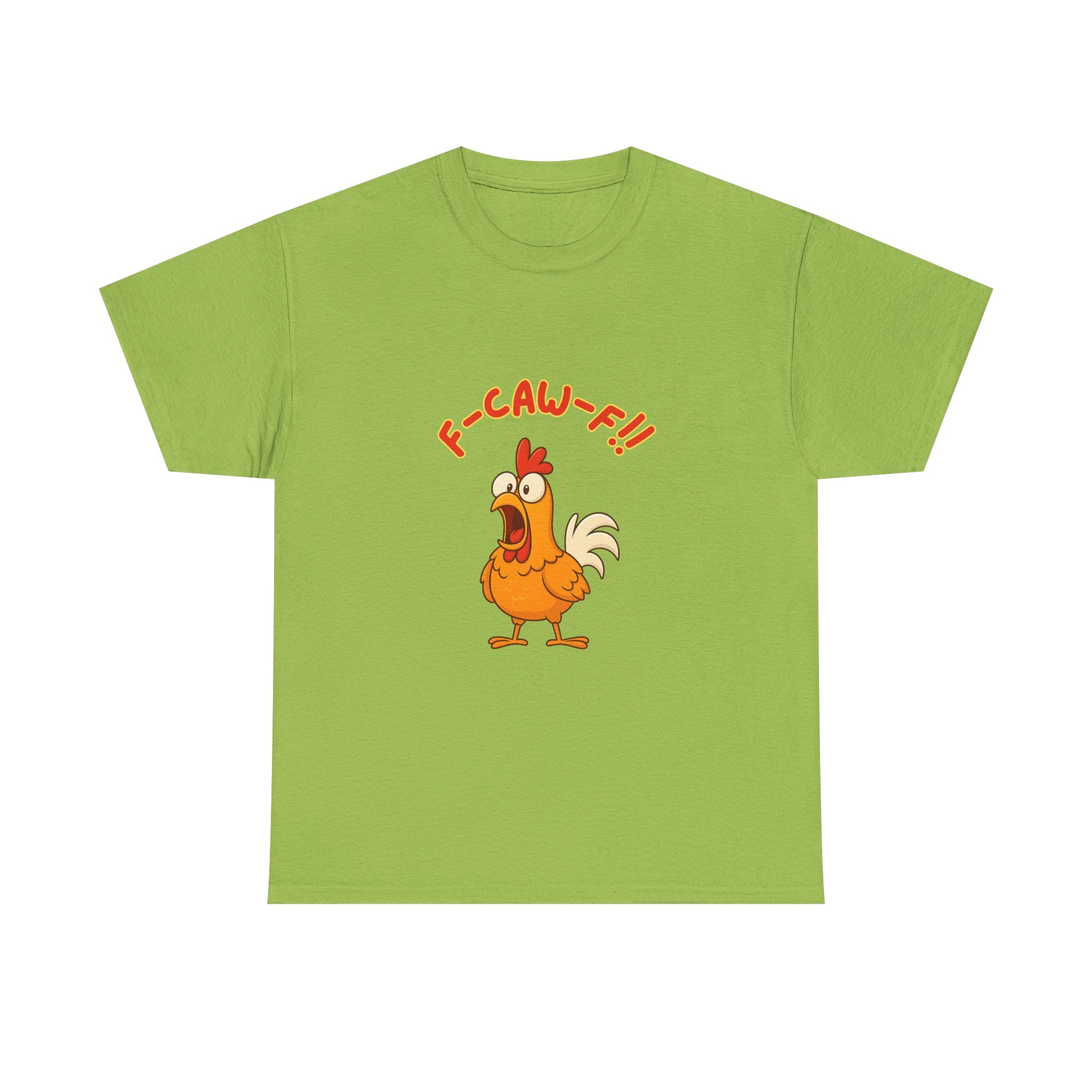 F-Caw-F Chicken Unisex Heavy Cotton Tee, Funny Chicken Shirt, Gift for Animal Lovers, Casual Wear, Perfect for Parties