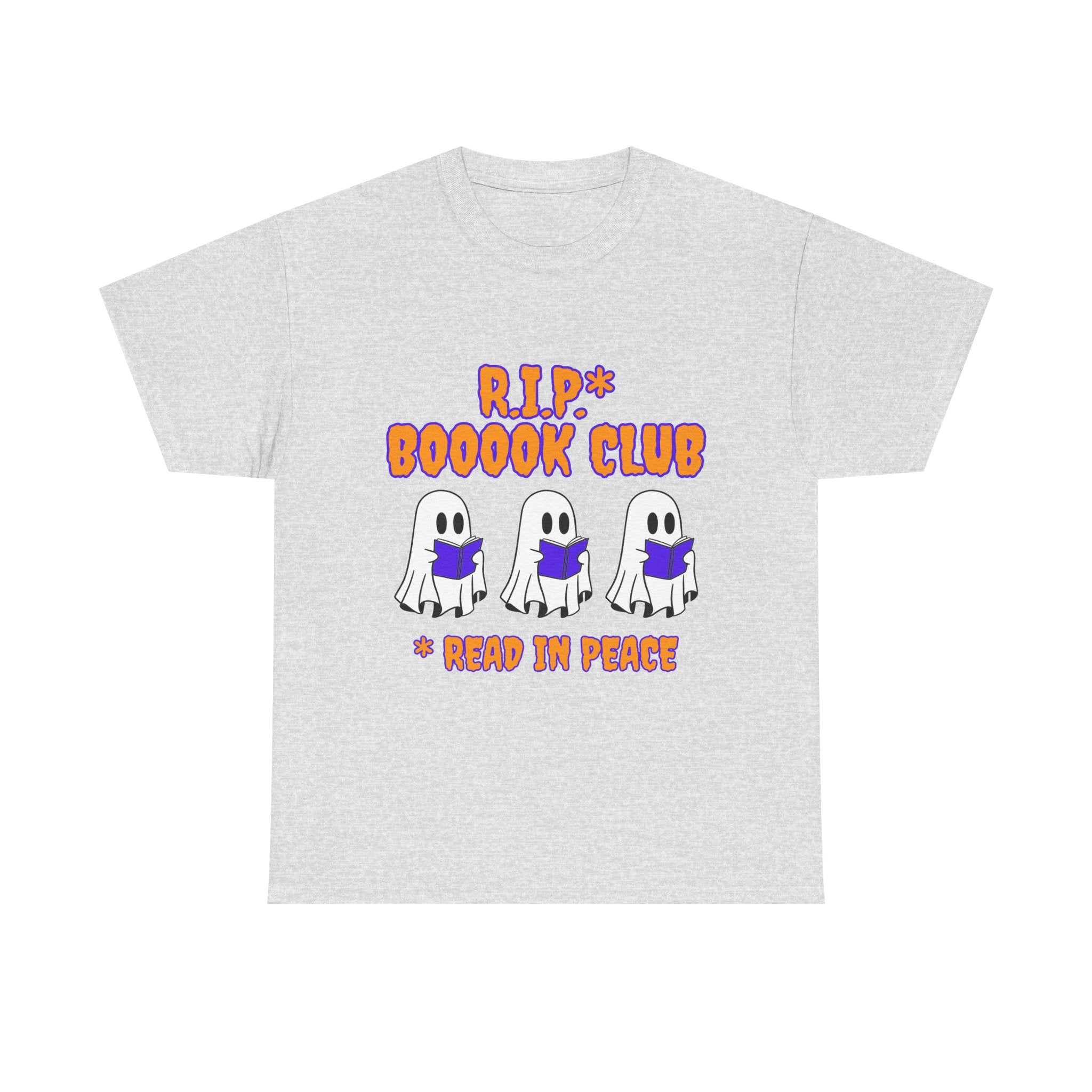 Ghostly Book Club Tee – Halloween Shirt, Reading T-Shirt, Gift for Book Lovers, Unisex Cotton Tee, Spooky Apparel