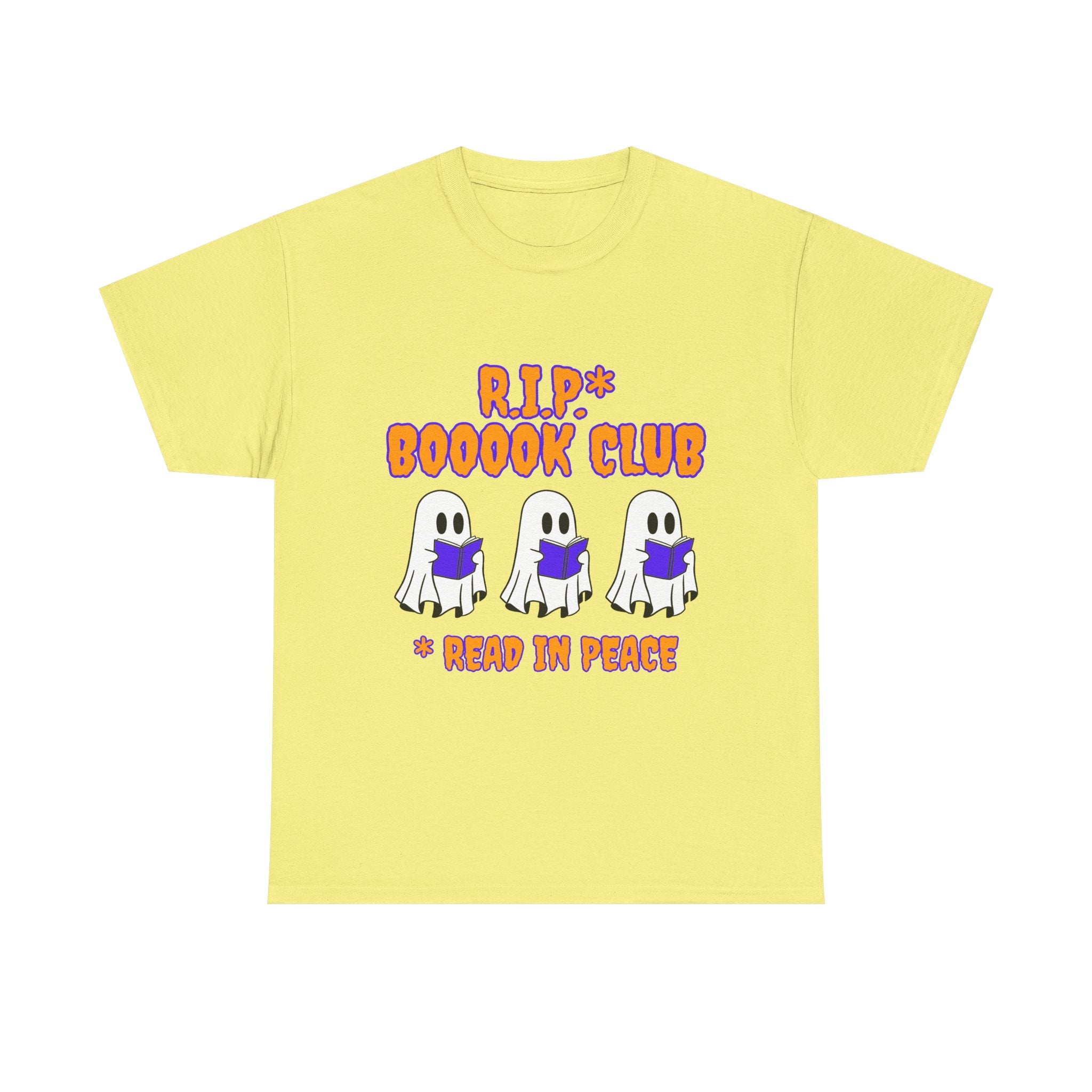 Ghostly Book Club Tee – Halloween Shirt, Reading T-Shirt, Gift for Book Lovers, Unisex Cotton Tee, Spooky Apparel