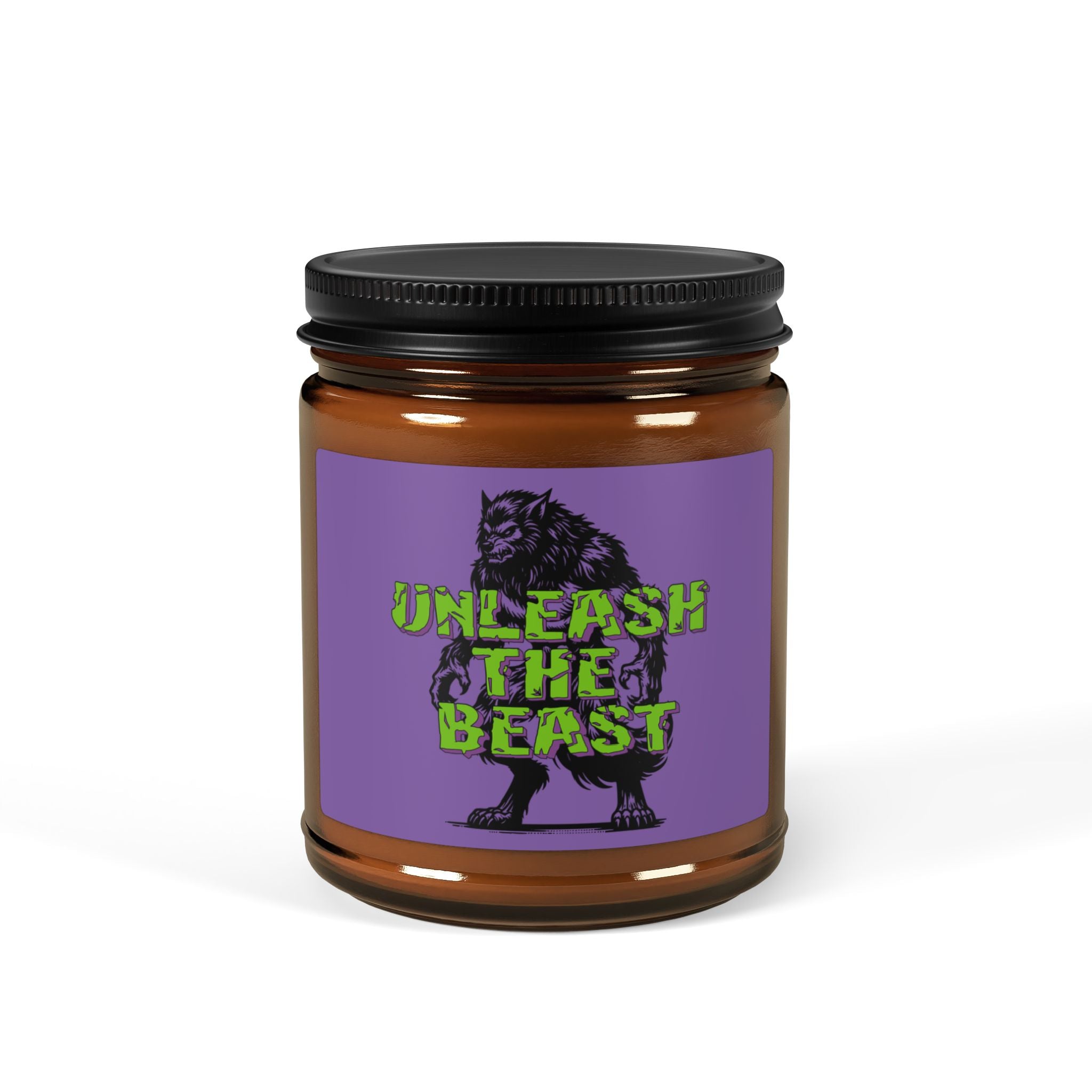 Amber Jar Soy Candle - Unleash the Beast, Relaxation Gift, Home Decor, Self-Care, Halloween Decor
