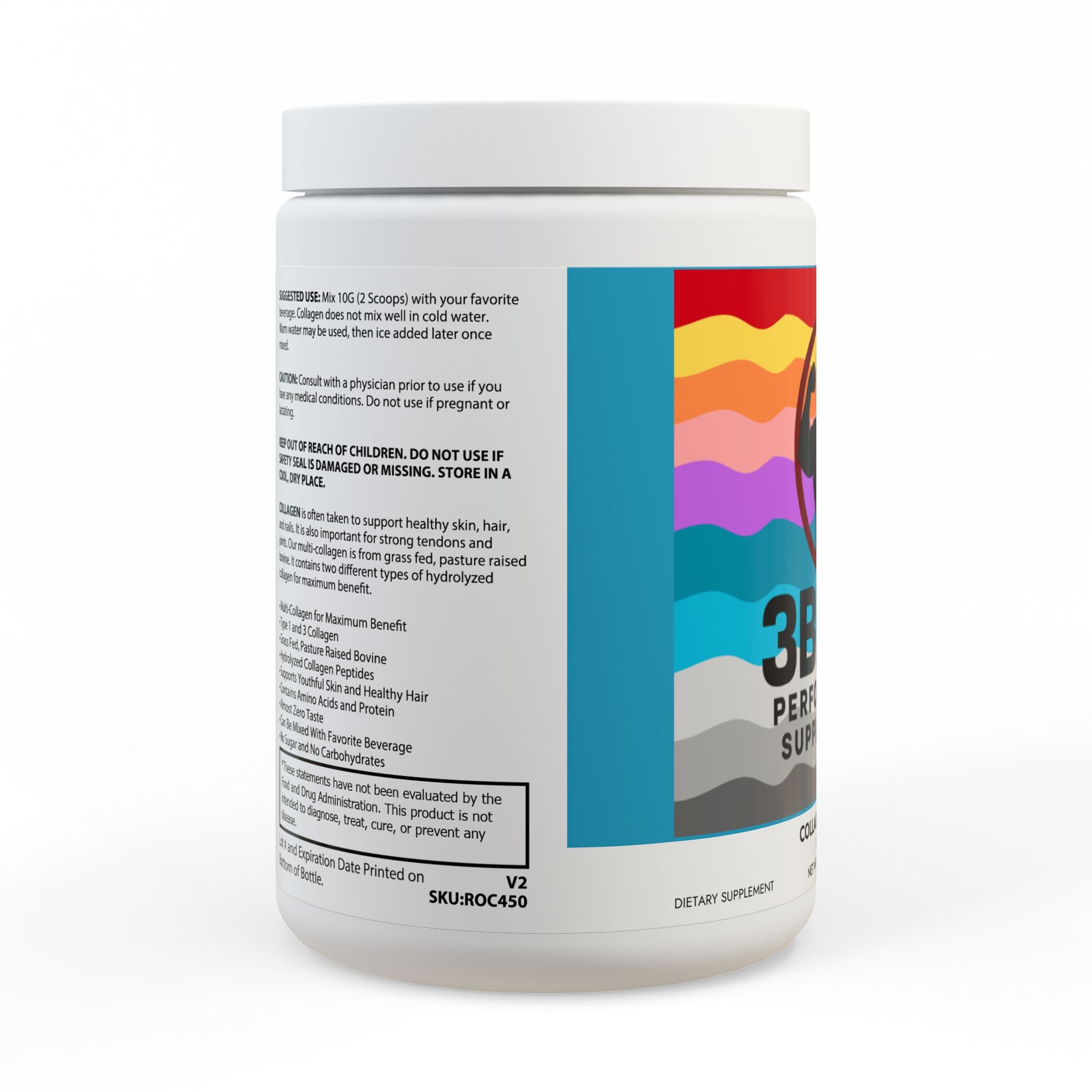 Collagen Peptides Type I & III Supplement (350g, 12.3oz)