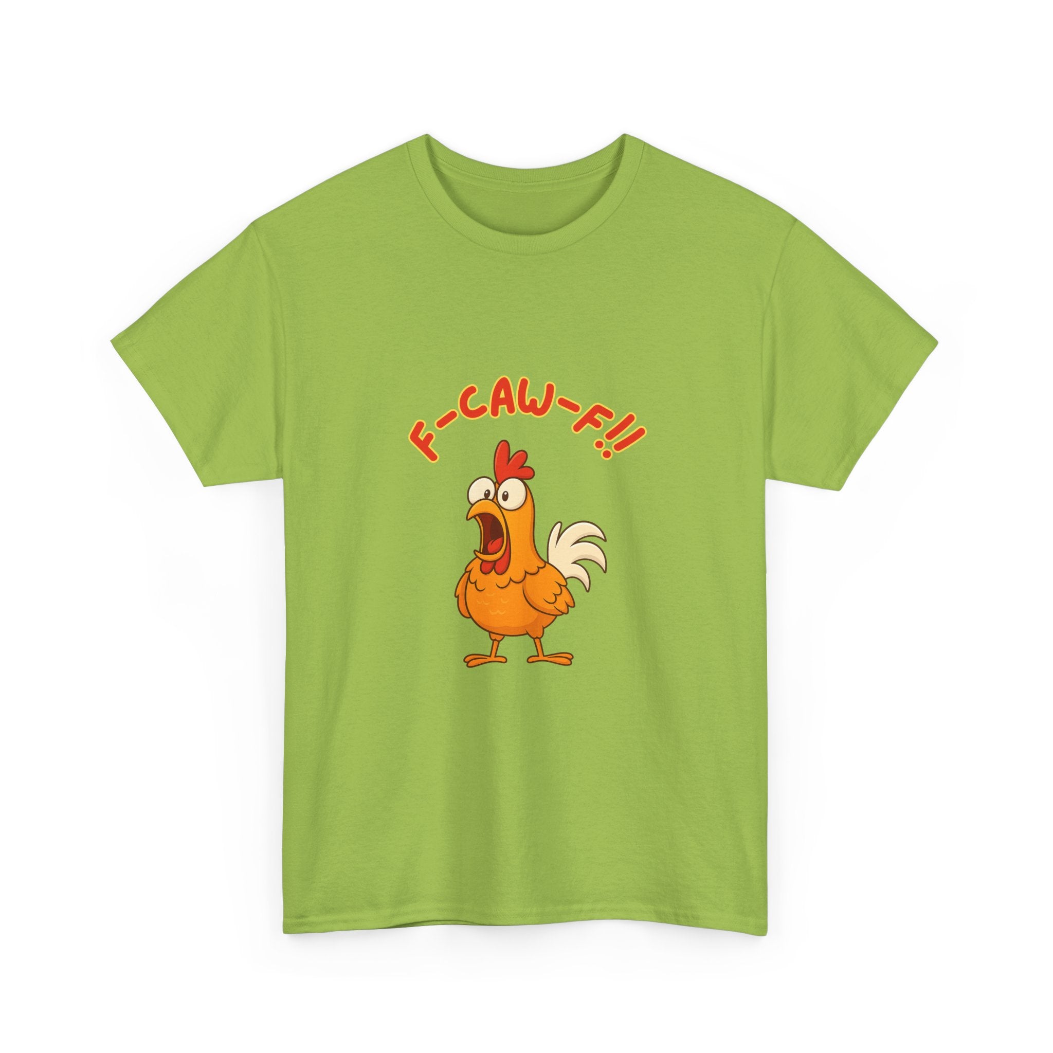 F-Caw-F Chicken Unisex Heavy Cotton Tee, Funny Chicken Shirt, Gift for Animal Lovers, Casual Wear, Perfect for Parties