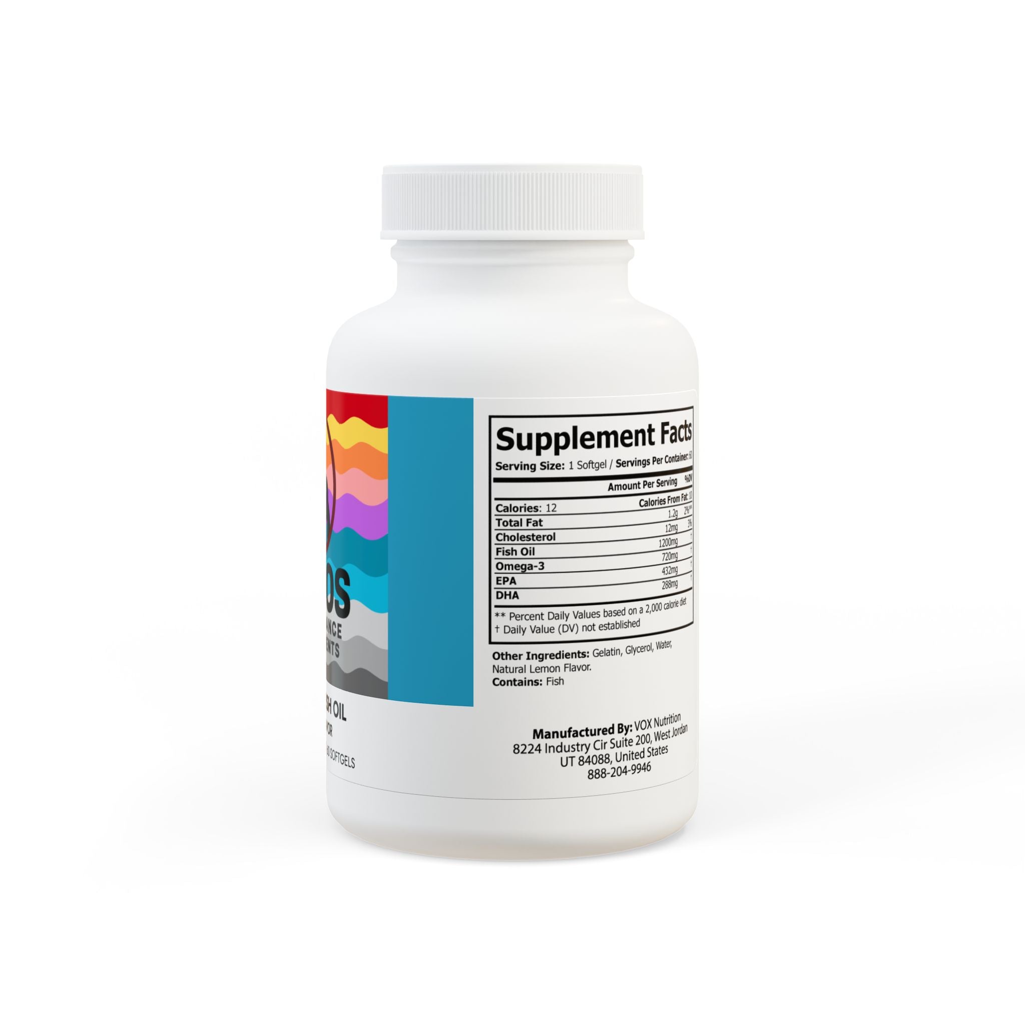 Omega 3 Fish Oil Supplement (60 Softgels)