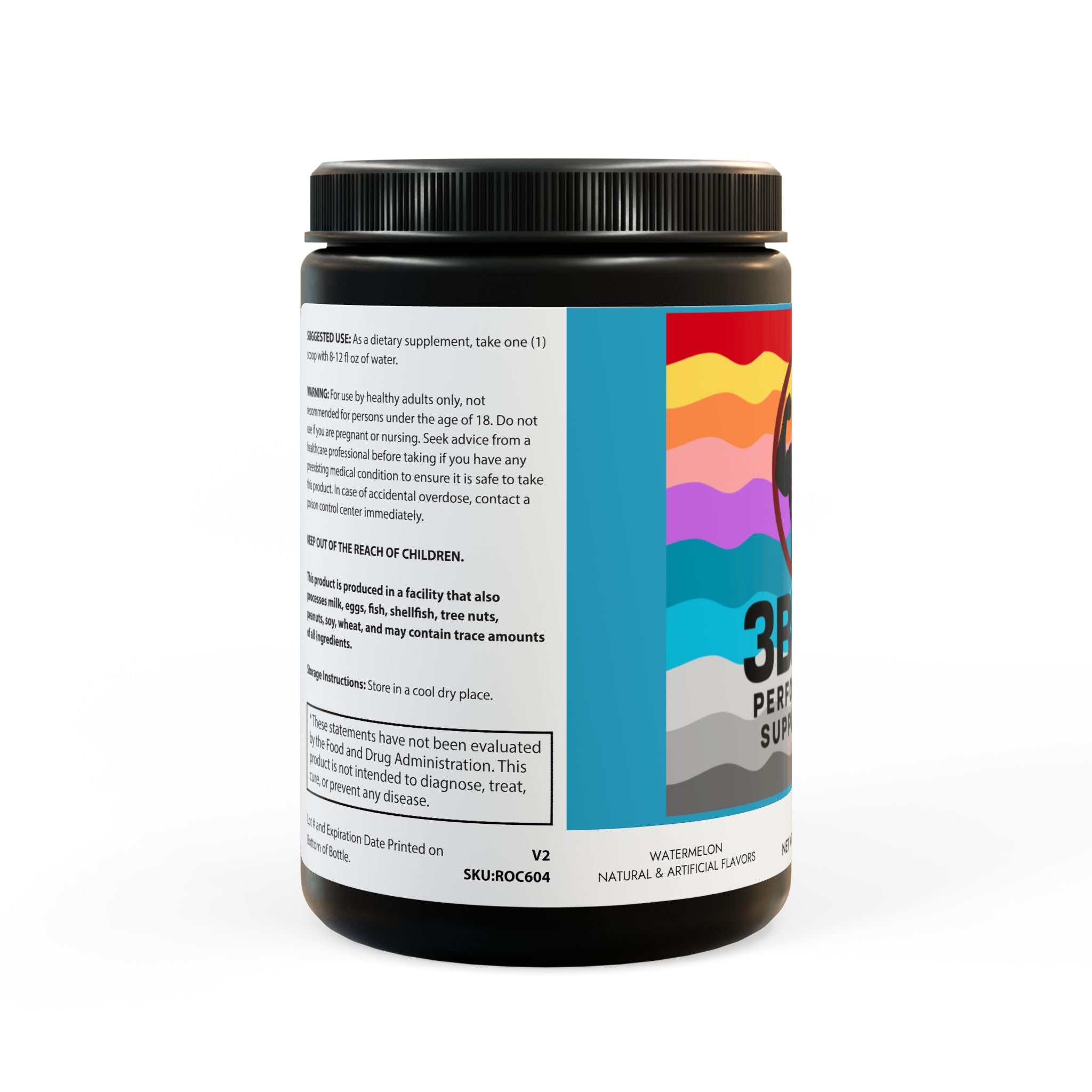 BCAA Supplement, Watermelon (325g, 11.46oz, 45 servings)