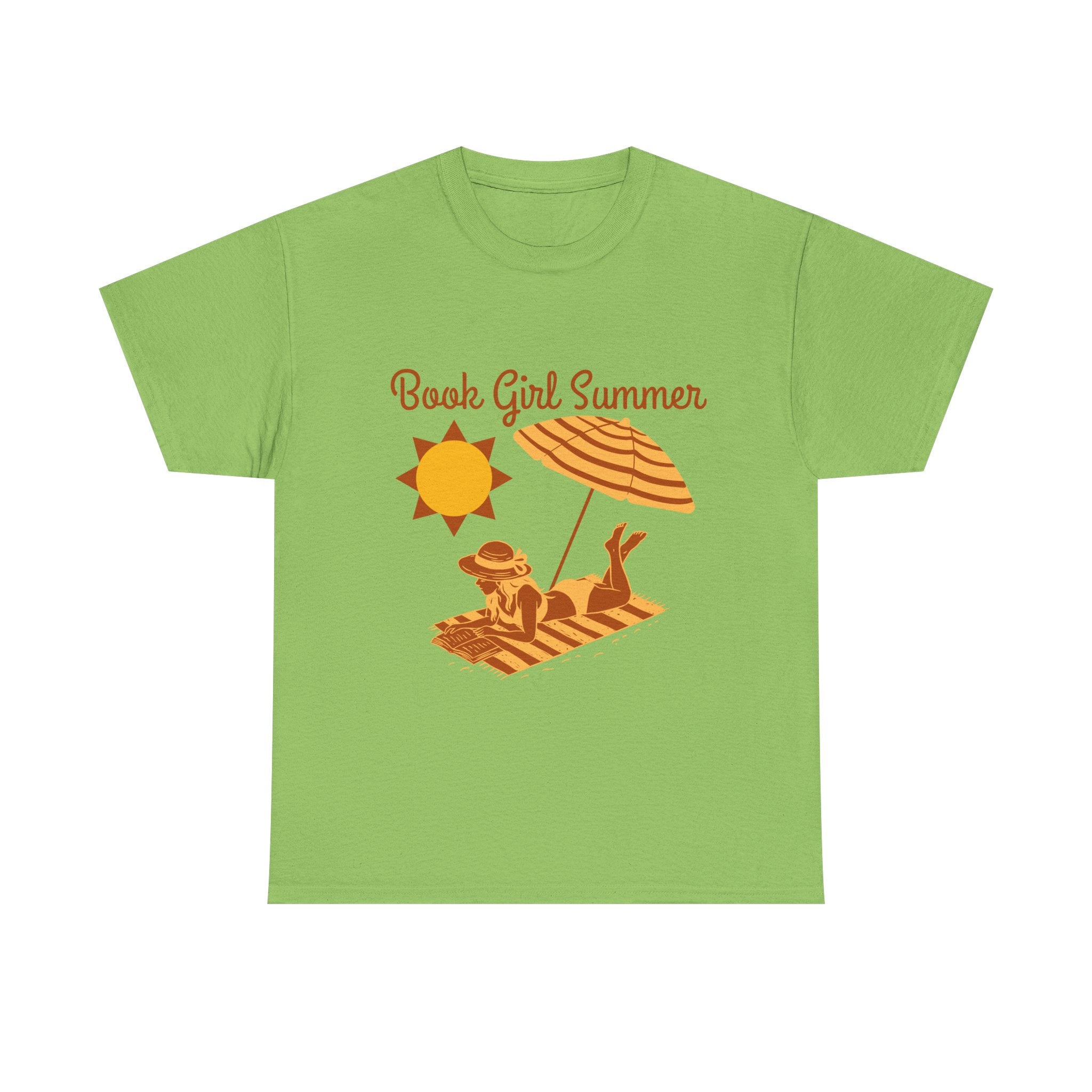 Book Girl Summer Tee, Cute Summer T-Shirt, Beach Wear, Summer Gift, Reading Enthusiast Top, Fun Vacation Shirt, Unisex Casual Wear
