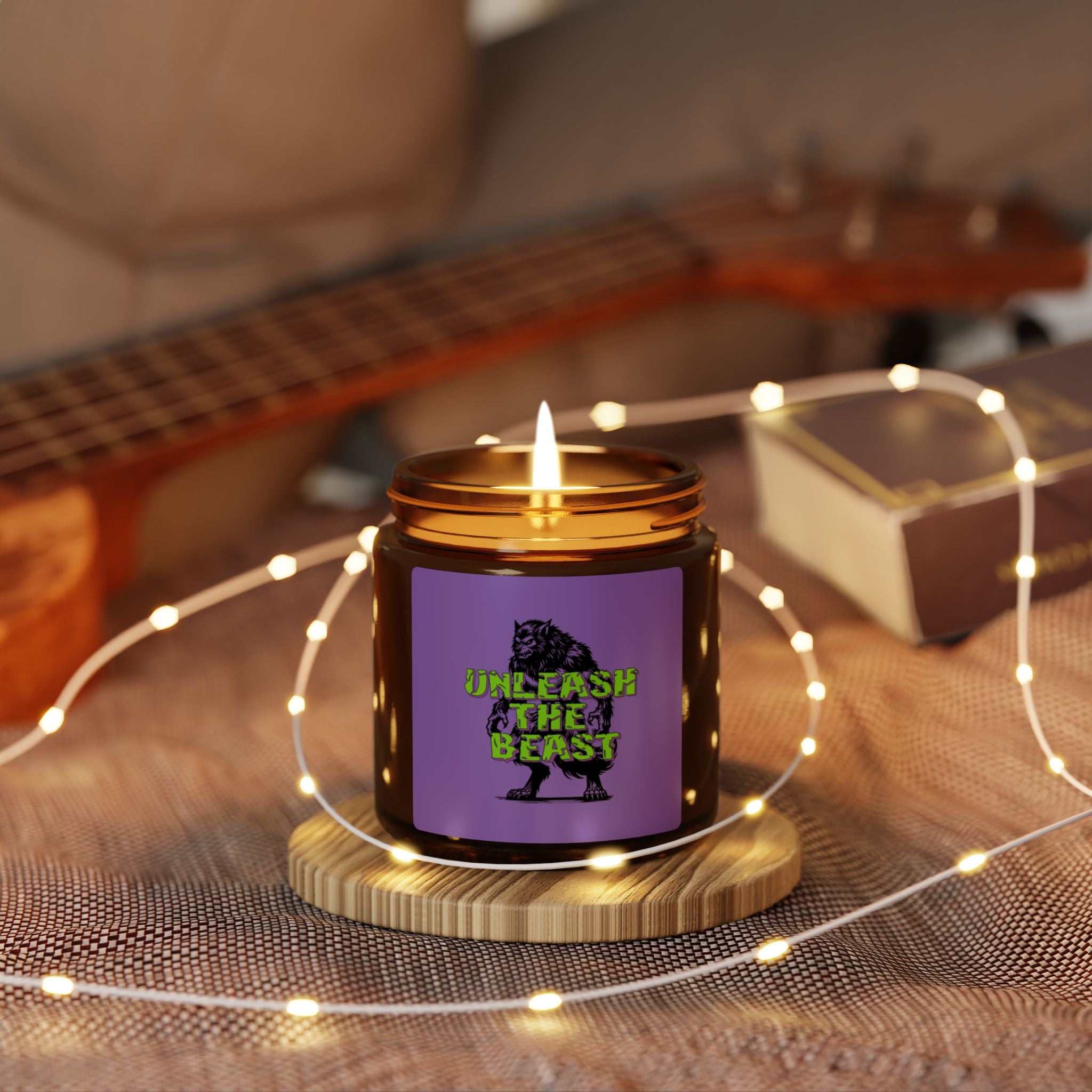 Amber Jar Soy Candle - Unleash the Beast, Relaxation Gift, Home Decor, Self-Care, Halloween Decor