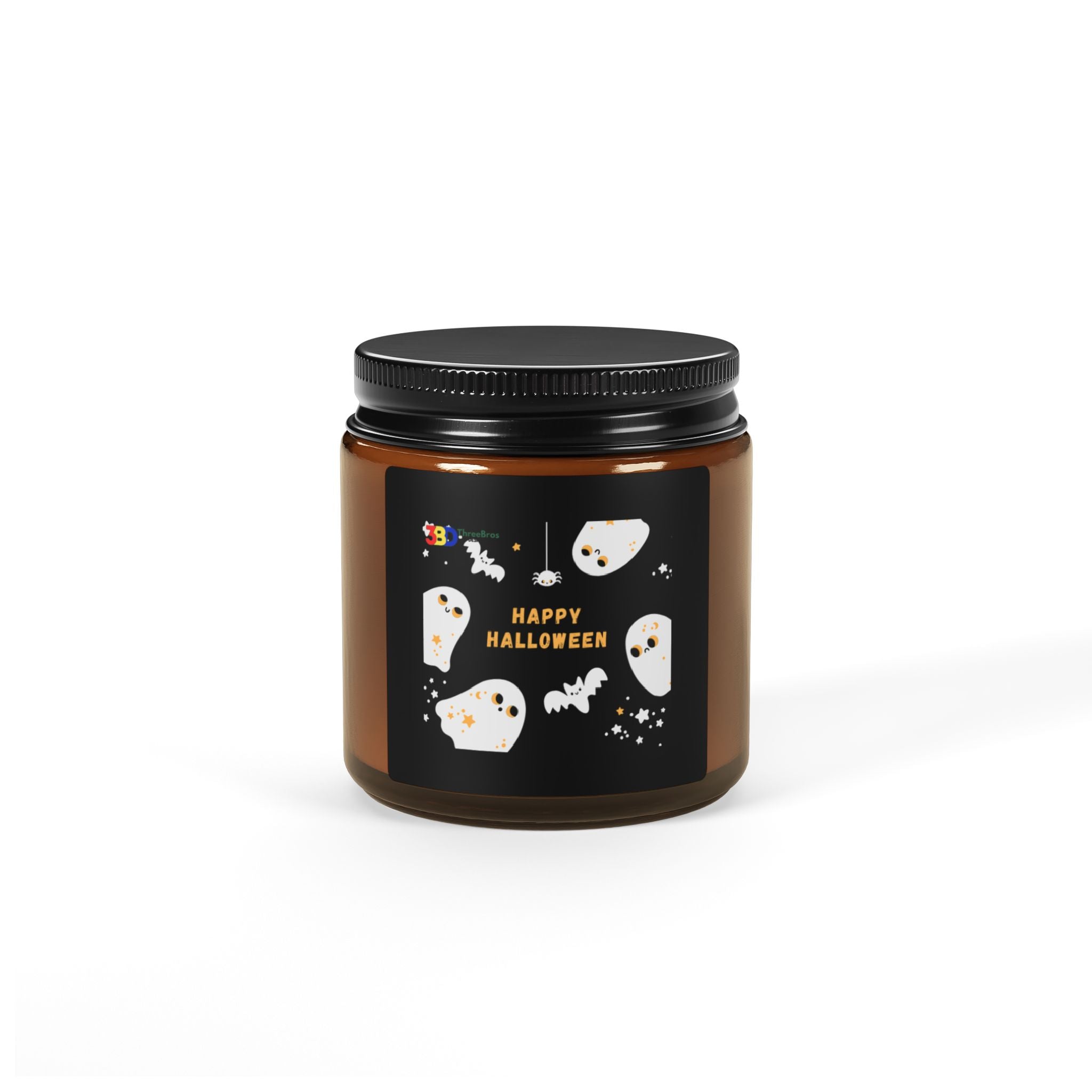 Halloween Scented Soy Candle, Multi-Size Amber Jar, Fall Decor, Spooky Gifts, Home Fragrance, Aromatherapy