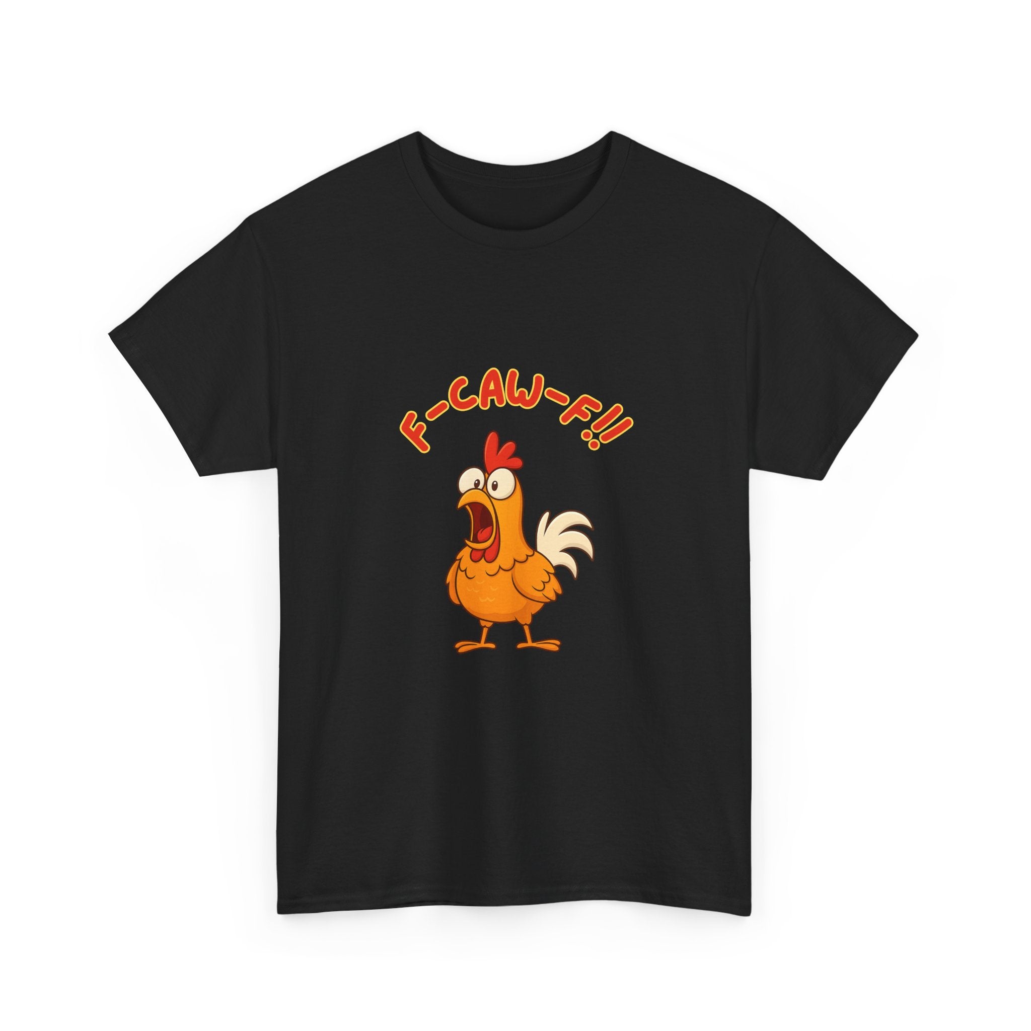 F-Caw-F Chicken Unisex Heavy Cotton Tee, Funny Chicken Shirt, Gift for Animal Lovers, Casual Wear, Perfect for Parties