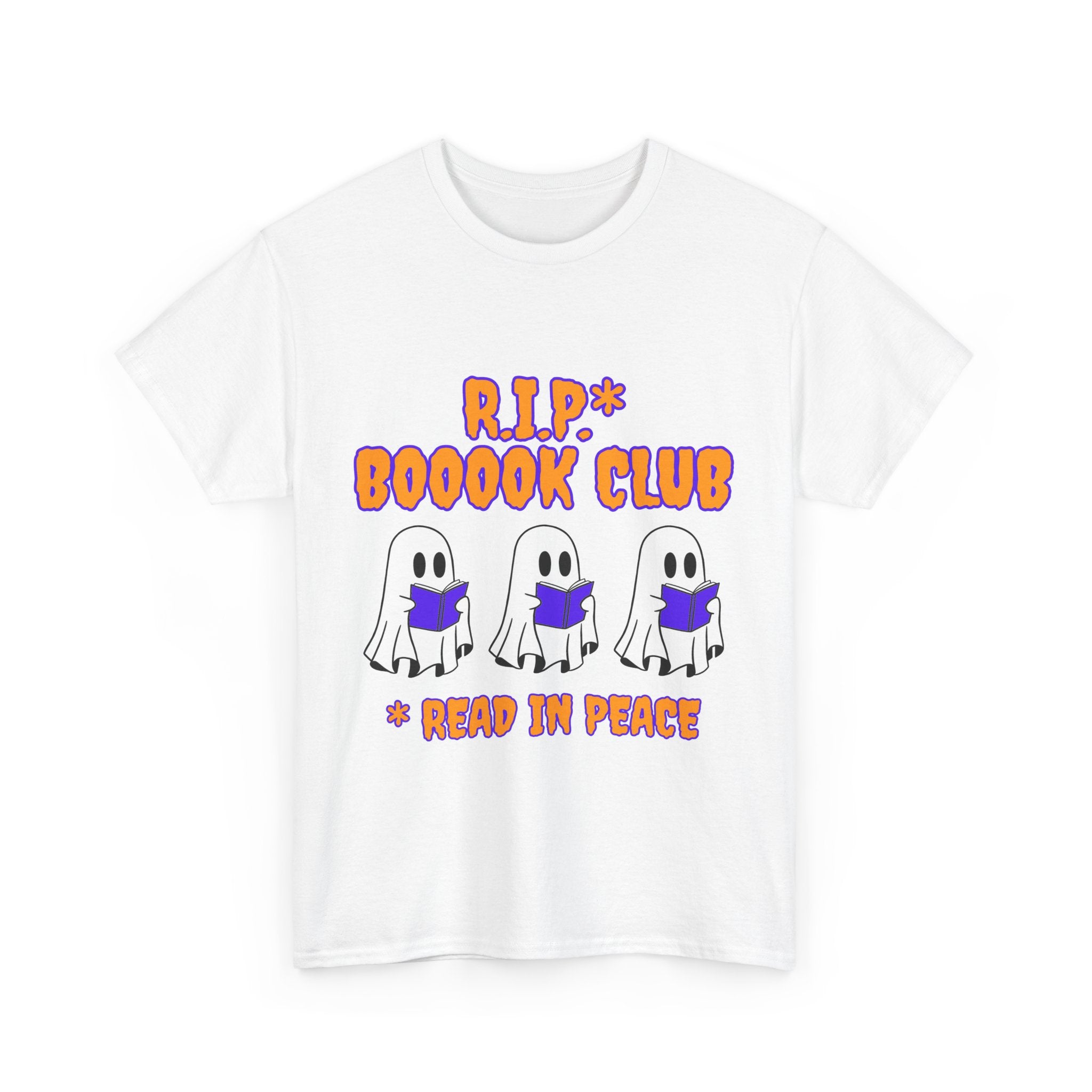Ghostly Book Club Tee – Halloween Shirt, Reading T-Shirt, Gift for Book Lovers, Unisex Cotton Tee, Spooky Apparel