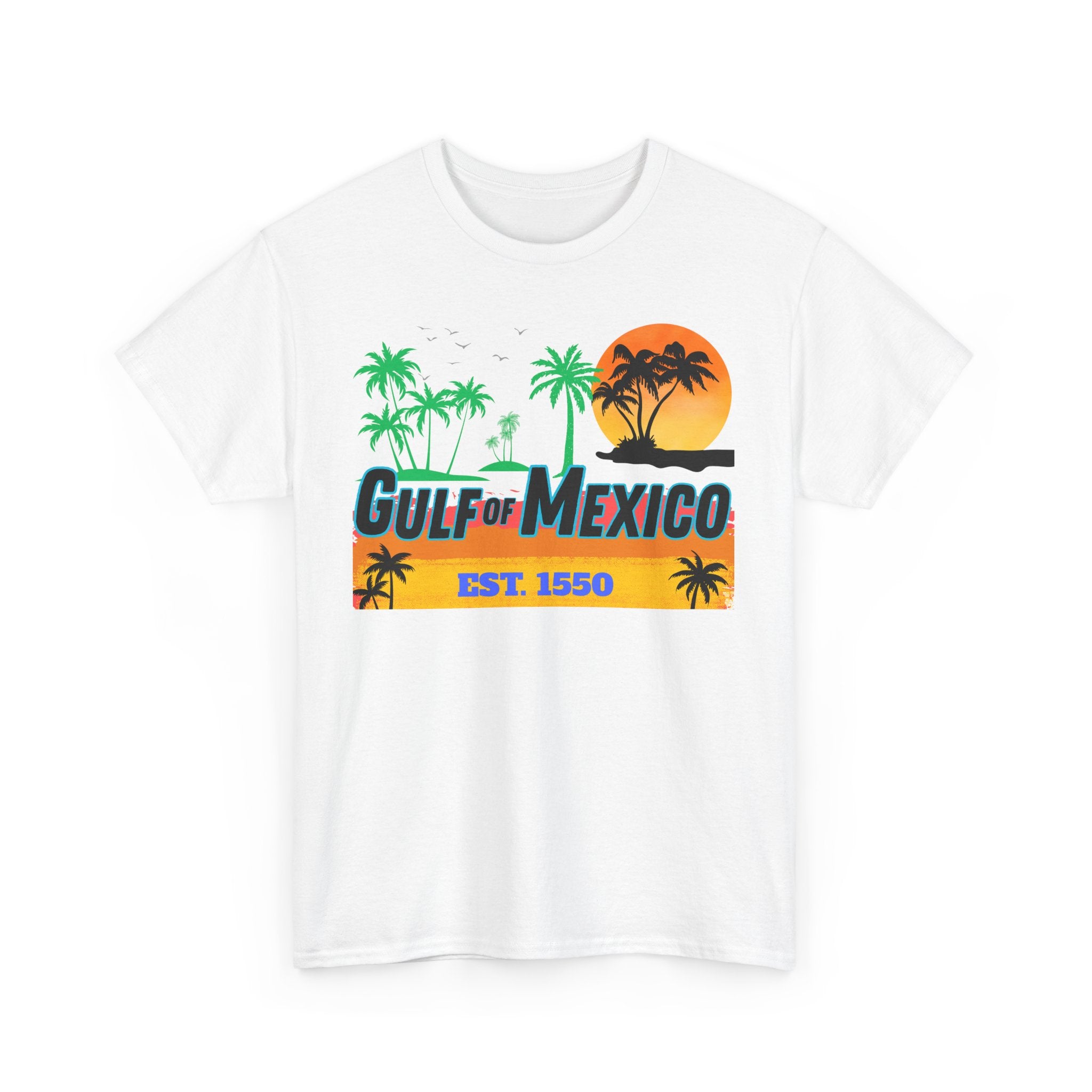 Gulf of Mexico Graphic Tee, Beach T-Shirt, Summer Apparel, Vacation Shirt, Casual Wear
