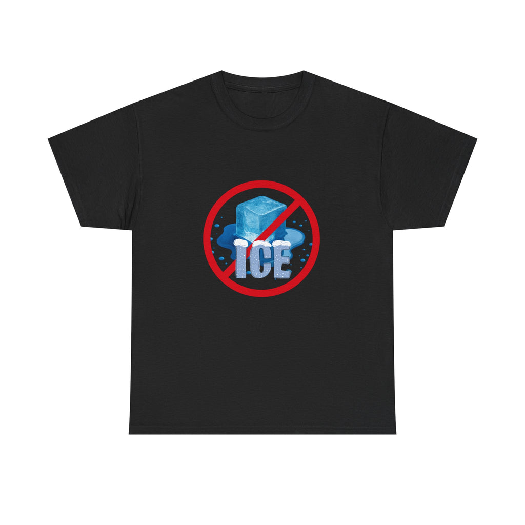 No Ice Unisex Heavy Cotton Tee, Fun Summer Shirt, Chill Vibe Shirt, Ice-Free Design Tee, Perfect Gift for Ice Haters